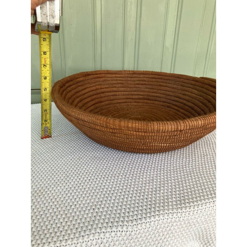 collectible Native woven coiled pine needle basket